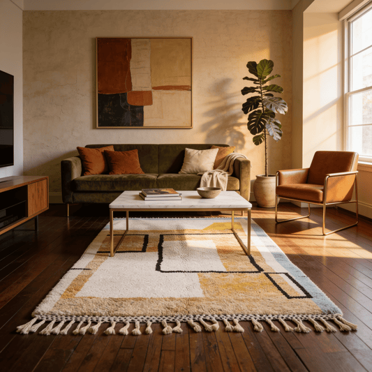 Tapis Berbère Beni Ouarain Géométrique Moderne