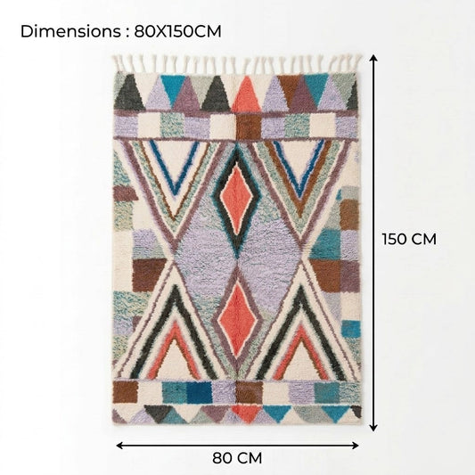 tapis-berbere-azilal-losanges-multicolore-dimensions-80x150-vue-face-berbere-tapis