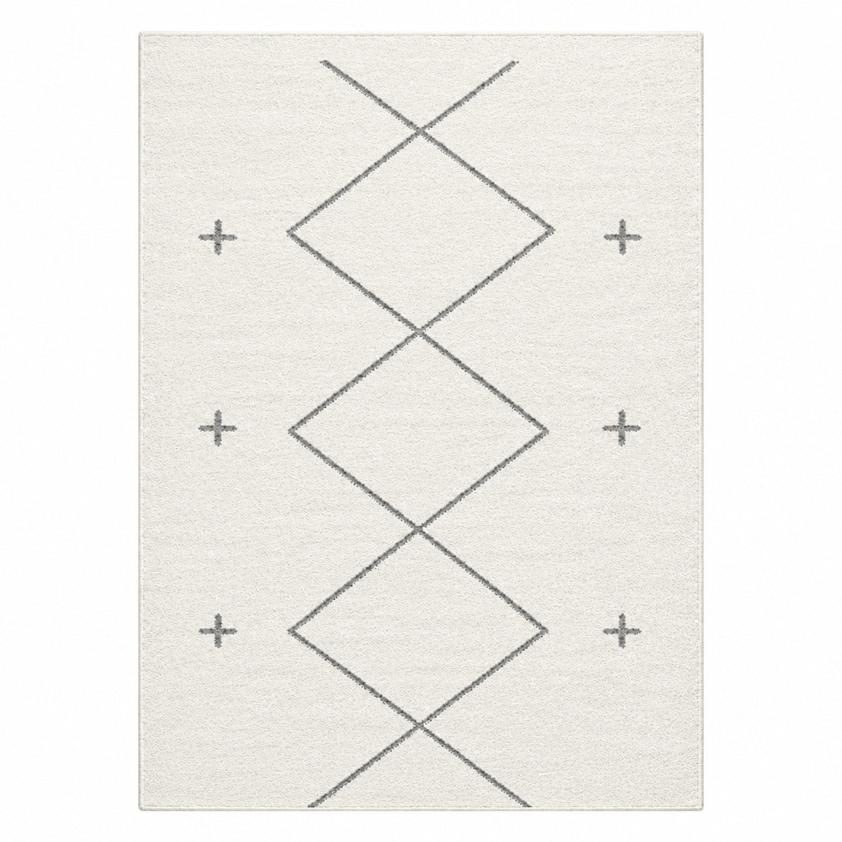 Schéma motif losanges et croix tapis Berbère Beni Ourain écru gris – Berbère Tapis