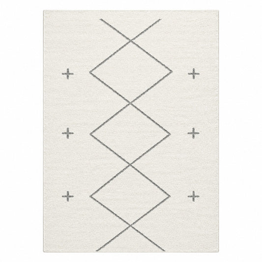 Schéma motif losanges et croix tapis Berbère Beni Ourain écru gris – Berbère Tapis