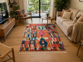 Tapis Berbère Boujad | Motif Boujad Médaillon à Franges | Berbère Tapis