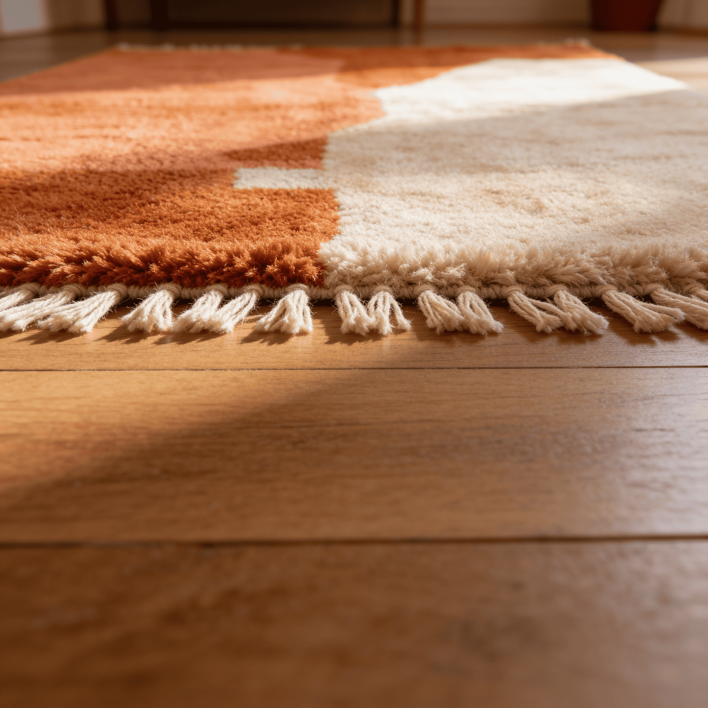 Tapis Berbère Azilal Contemporain Terracotta & Saumon