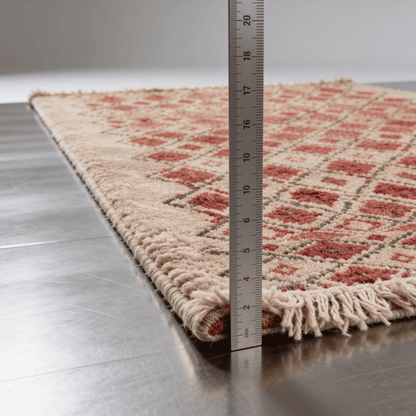 Tapis Berbère Beni Ouarain Rose à Losanges