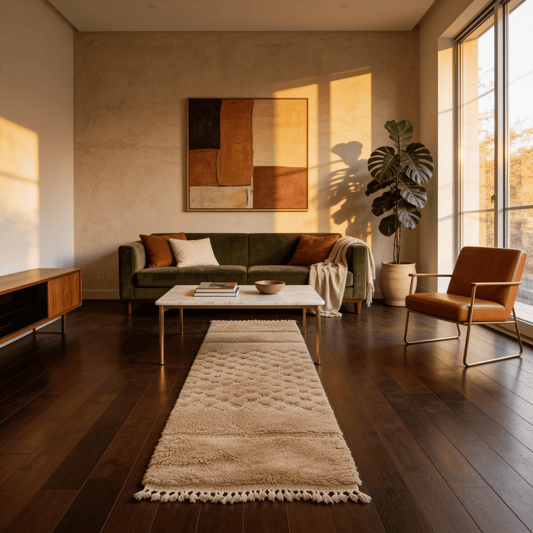 Tapis Berbère Azilal Rose Texturé - Tapis Couloir