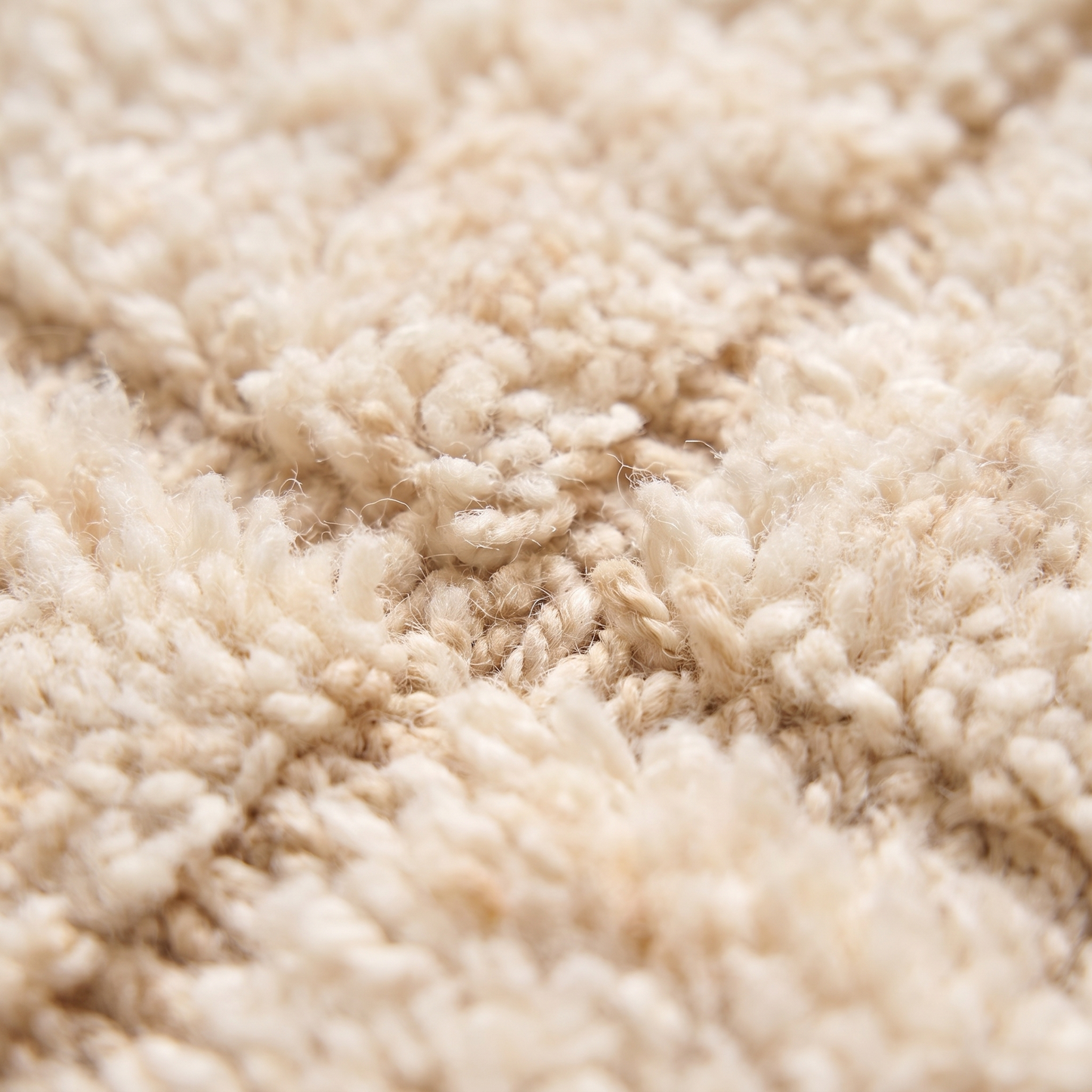 Mosatar - Détail macro de la laine et du tissage du tapis Berbère