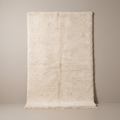 Tapis Berbère Beni Ouarain Shaggy Écru Naturel