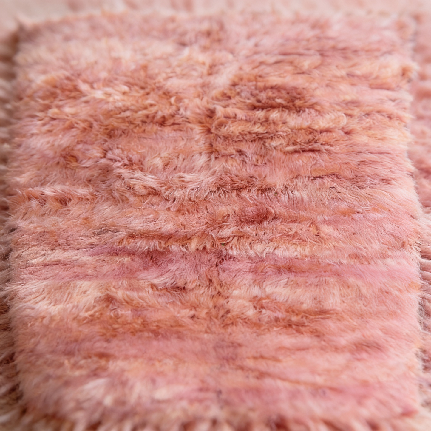 Tapis Berbère Boujad - détail macro de la laine et du tissage