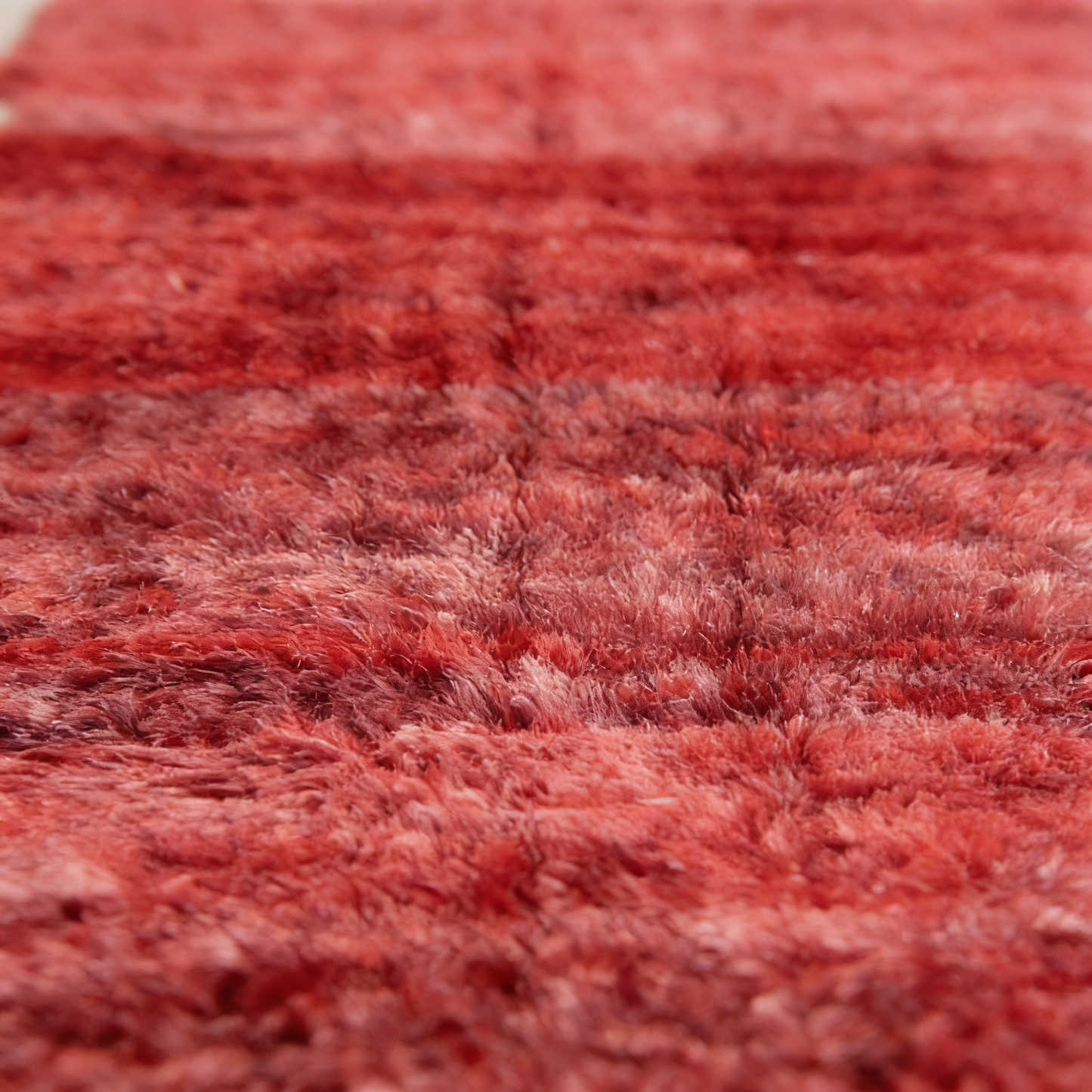 Tapis Berbère Boujad - détail macro de la laine et du tissage