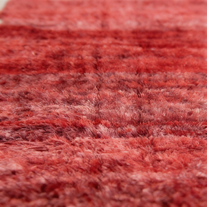 Tapis Berbère Boujad - détail macro de la laine et du tissage