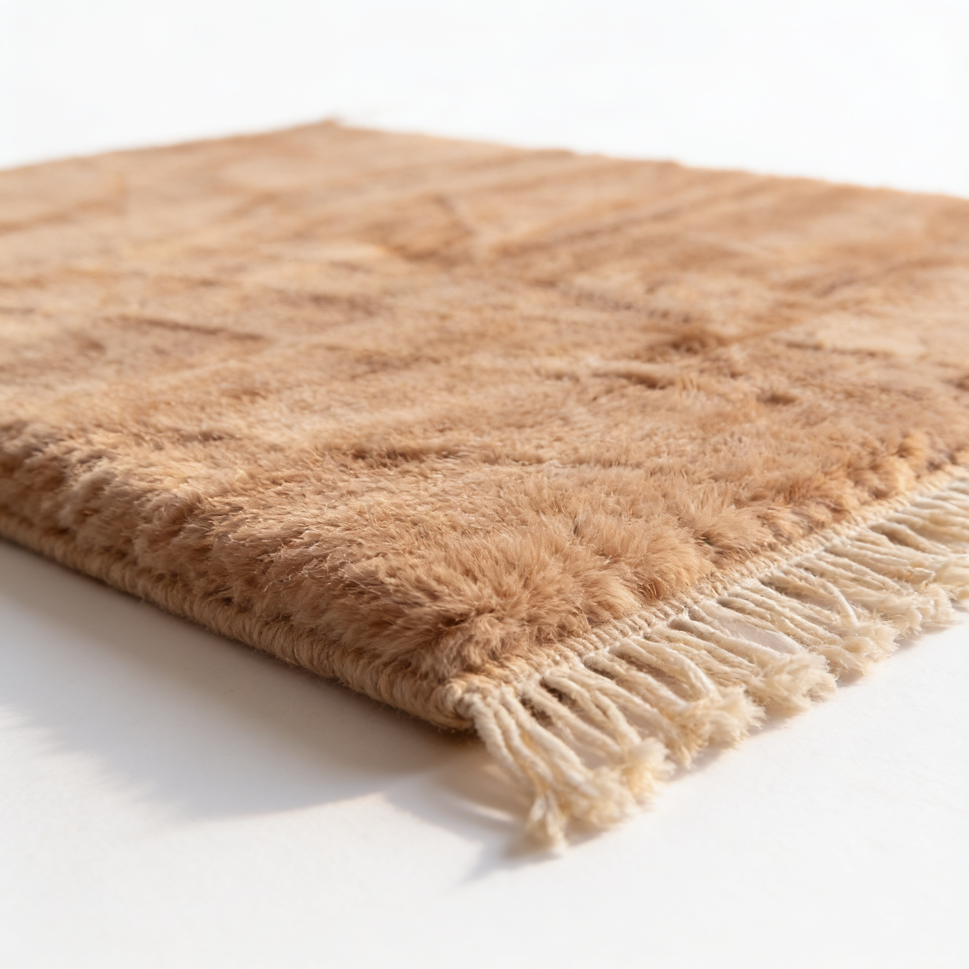 Tapis Berbère Mrirt - gros plan sur l'épaisseur du poil