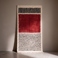 Tapis Berbère Beni Ouarain Shaggy Rouge Bordeaux