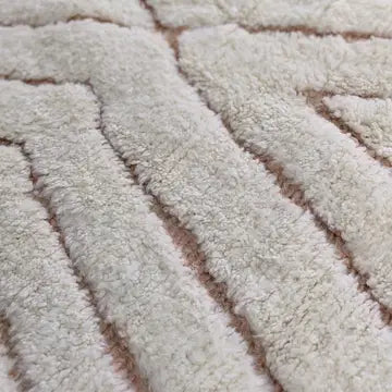 Tapis Beni Ourain Blanc Crème - vue principale - tapis berbère fait main au Maroc
