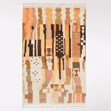 Tapis Beni Ourain Coloré Multicolore Mikwi - vue principale - tapis berbère fait main au Maroc